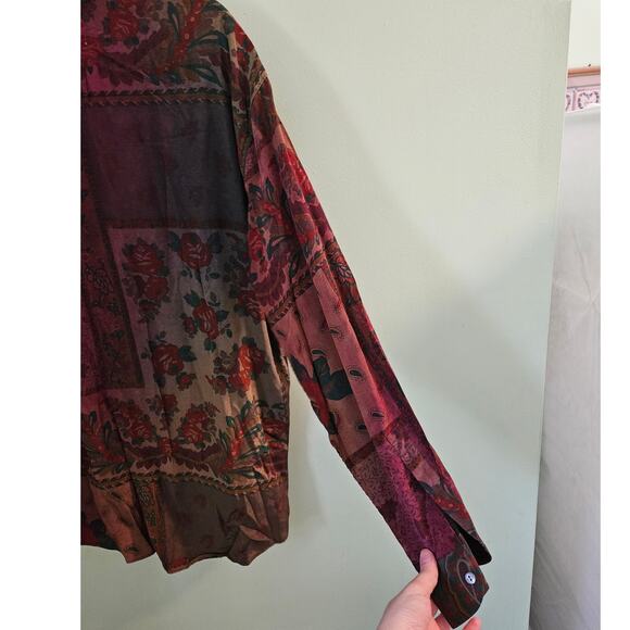 VINTAGE Anne Pinkerton APE 70s Stylish Comfortable Eclectic Unique Blouse Medium - Picture 4 of 12